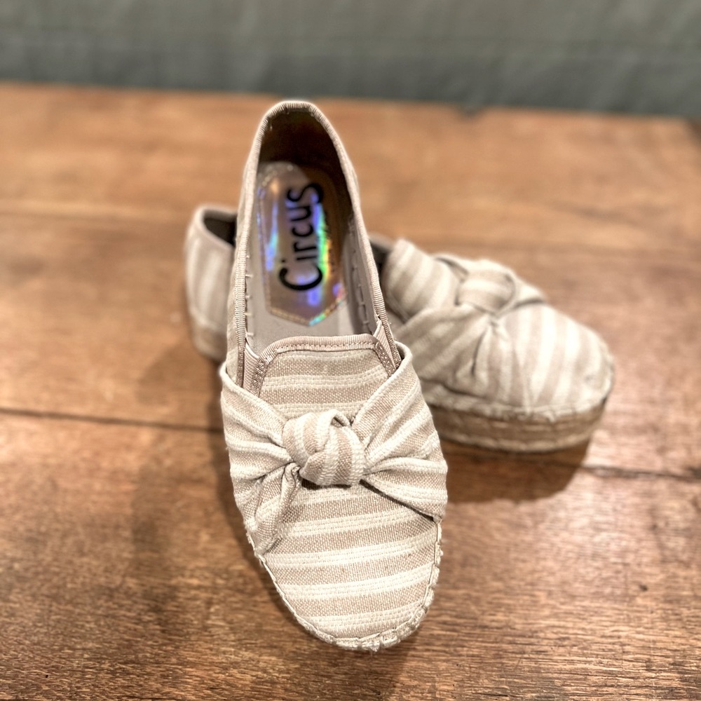 Circus by Sam Edelman Tan/White Stripe Espadrilles